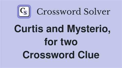 horror and mystery for two crossword clue